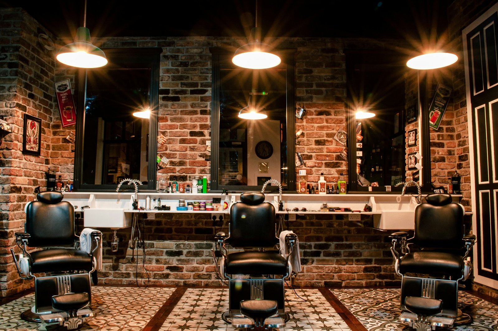 Barbershop interior at Atelier 704